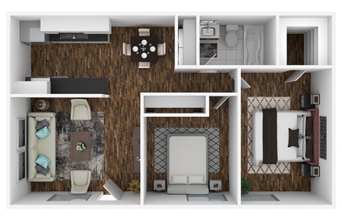 a floor plan of a 1 bedroom apartment at the arlington in columbia, sc